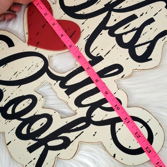 Hobby Lobby Kiss The Cook Chef Kitchen Tabletop Decor Hanging Wood 12"x16" - Picture 14 of 14